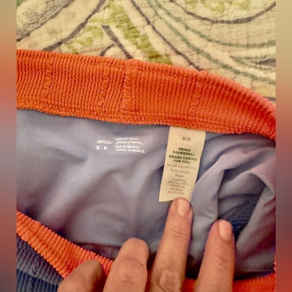 Aerie Jacquard High Cut Cheeky Swim Bottom Blue and Orange Size Medium NWT - Picture 10 of 16